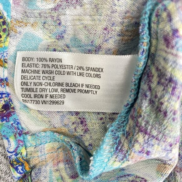 Wild Fable Women's Sleeveless Woven Smocked Romper - Blue Paisley XX Small NWT - Picture 16 of 16